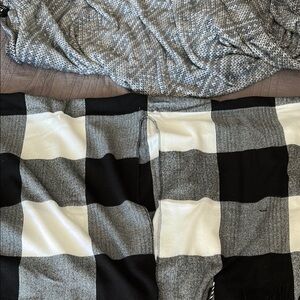 Black and White Checkered Scarf